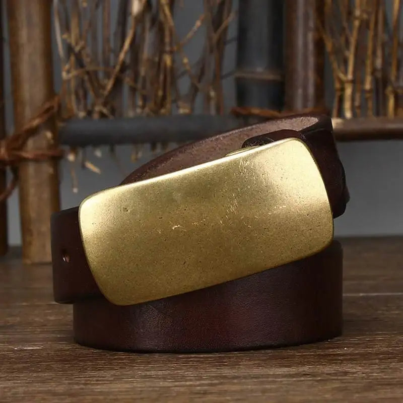 Harrison Forged Brass Leather Belt