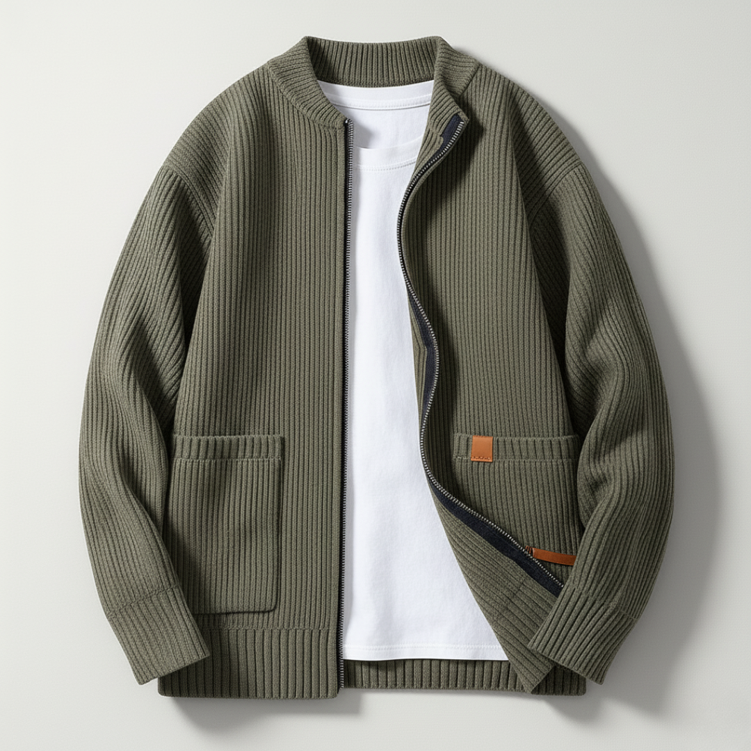 Marco Ribbed Knit Cardigan