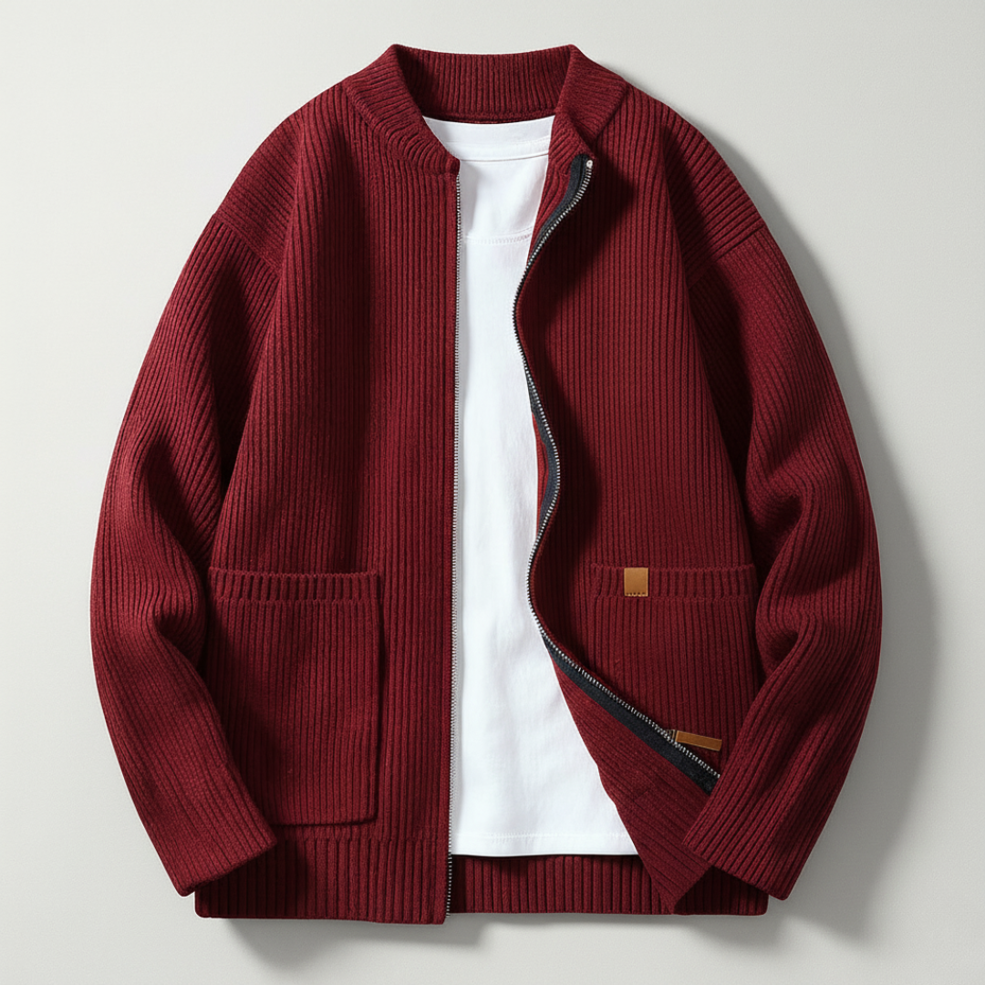 Marco Ribbed Knit Cardigan