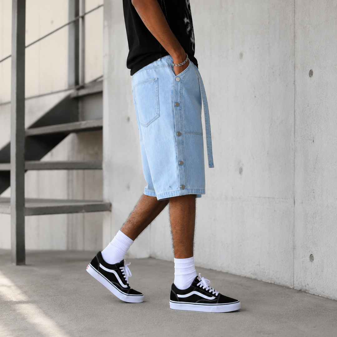 The Brixton Baggy Denim Shorts