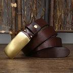 Harrison Forged Brass Leather Belt