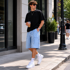 The Brixton Baggy Denim Shorts