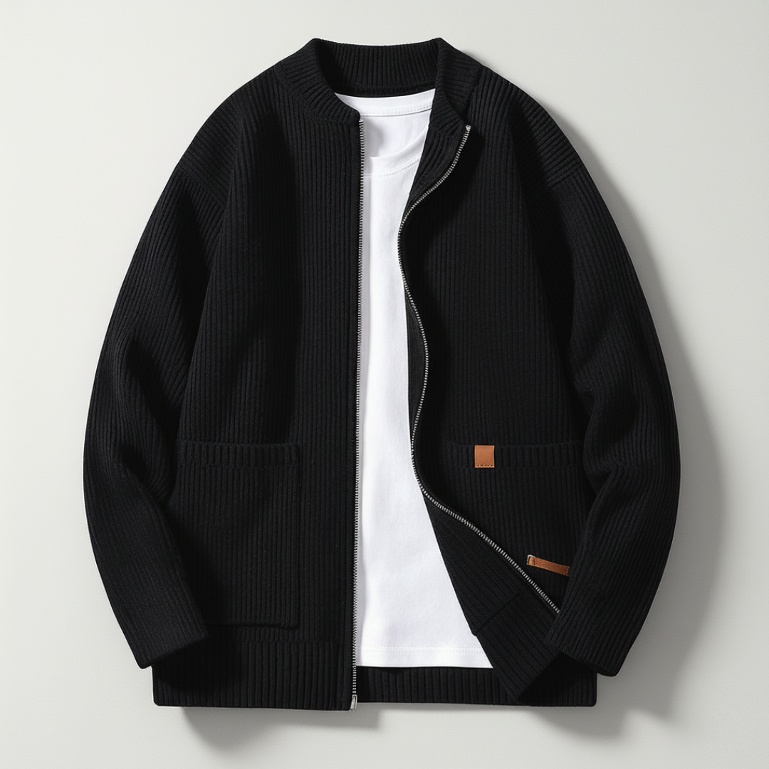 Marco Ribbed Knit Cardigan