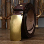 Harrison Forged Brass Leather Belt