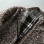 Harrison Plaid-Lined Knit Jacket