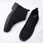 Aldgate Suede Brogue Boot - Black - 6.5