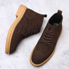 Aldgate Suede Brogue Boot - Brown - 6.5
