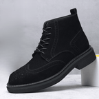 Aldgate Suede Brogue Boot - Black - 6.5