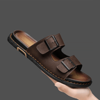 Archer Double Strap Slide - Brown - 5.5