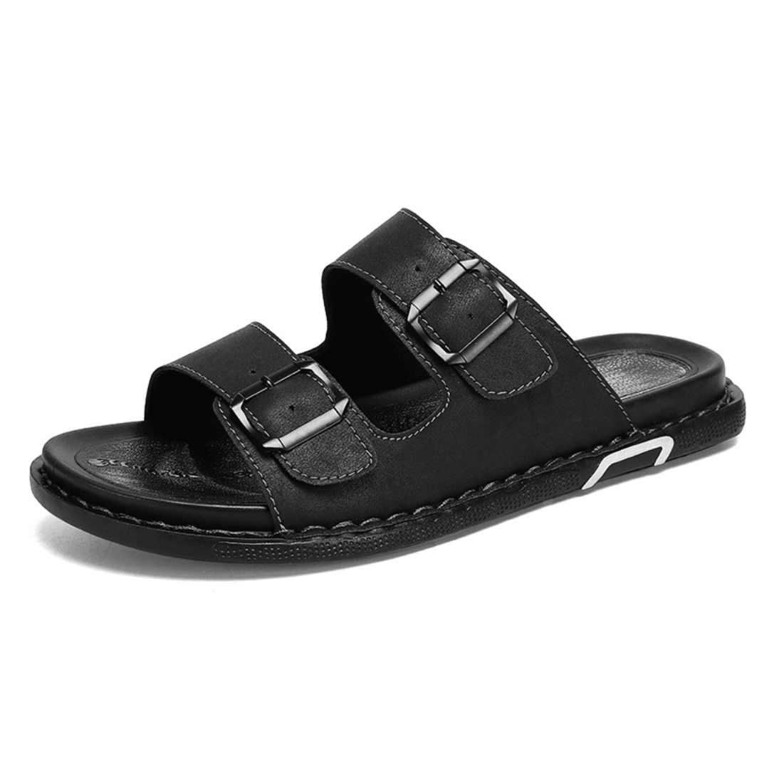 Archer Double Strap Slide - Black - 5.5
