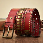 Axel Studded Leather Belt - Greyson Vale