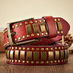 Axel Studded Leather Belt - Greyson Vale