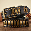 Axel Studded Leather Belt - Greyson Vale