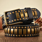 Axel Studded Leather Belt - Greyson Vale