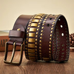 Axel Studded Leather Belt - Greyson Vale