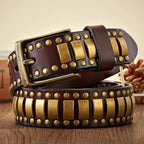 Axel Studded Leather Belt - Greyson Vale