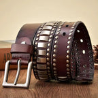 Axel Studded Leather Belt - Greyson Vale