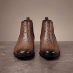 Braxton Ostrich Chelsea Boot - Brown - 5.5