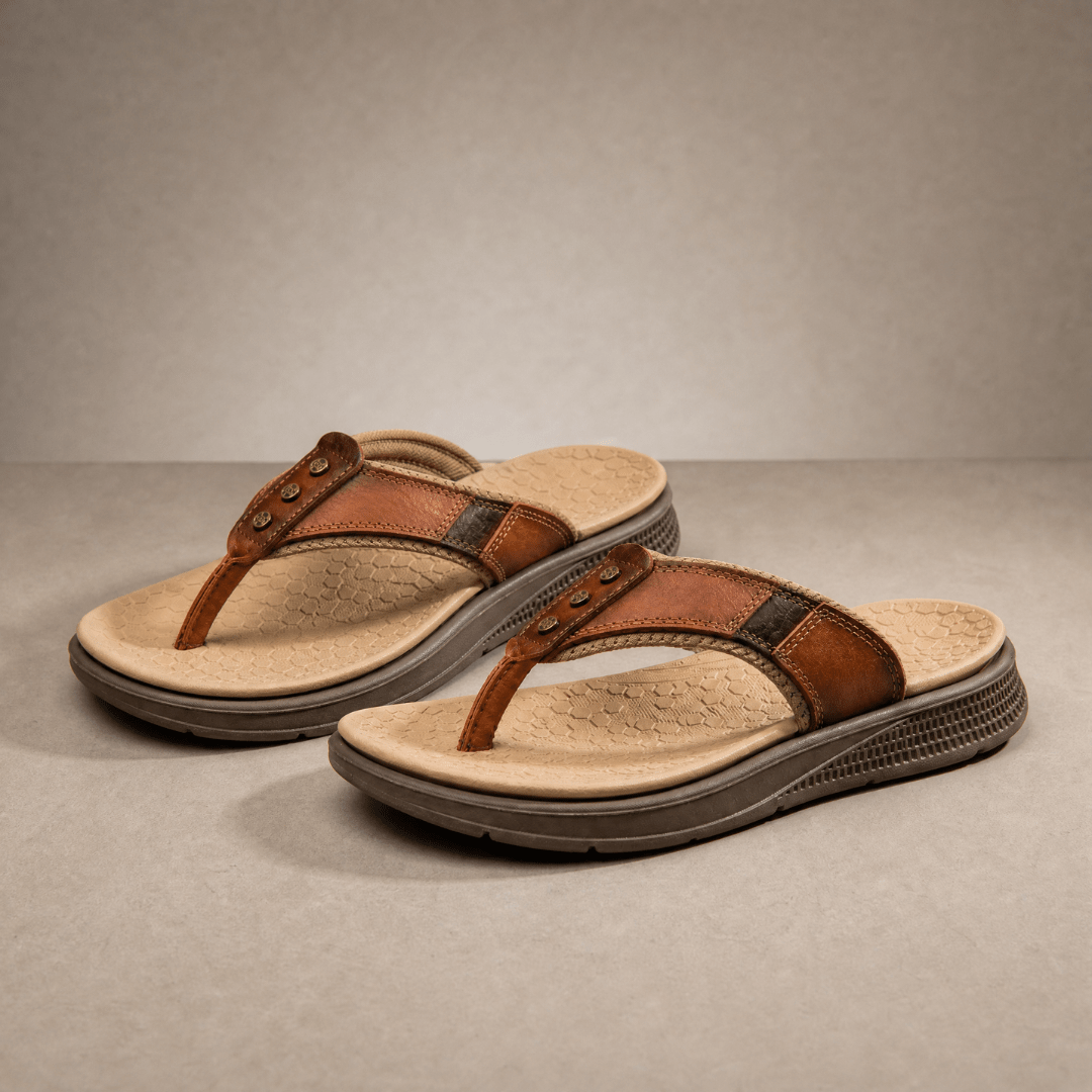 Bronson Leather Sandal - Brown - 5.5