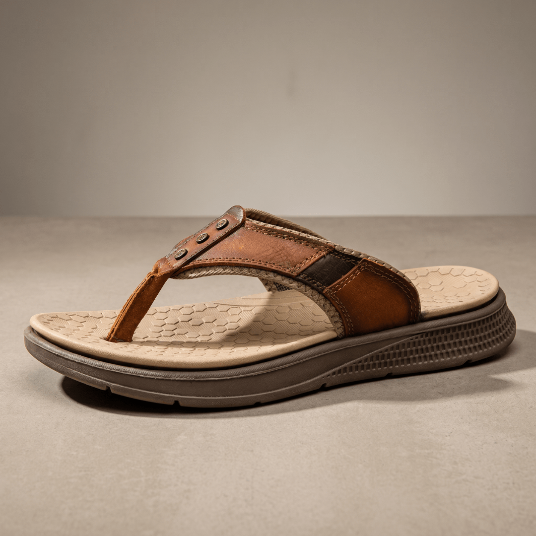 Bronson Leather Sandal - Brown - 5.5