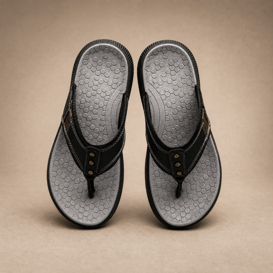 Bronson Leather Sandal - Black - 5.5