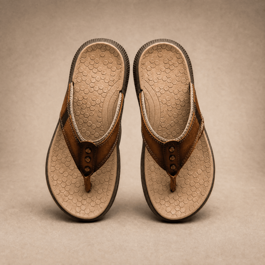 Bronson Leather Sandal - Brown - 5.5