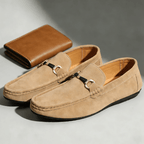 Bruno Horsebit Suede Loafer - Beige - 5.5