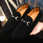 Bruno Horsebit Suede Loafer - Black - 5.5