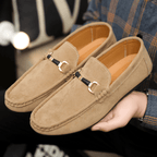 Bruno Horsebit Suede Loafer - Beige - 5.5