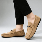Bruno Horsebit Suede Loafer - Beige - 5.5