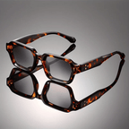 Bryson Retro Block Shades - Leopard - 