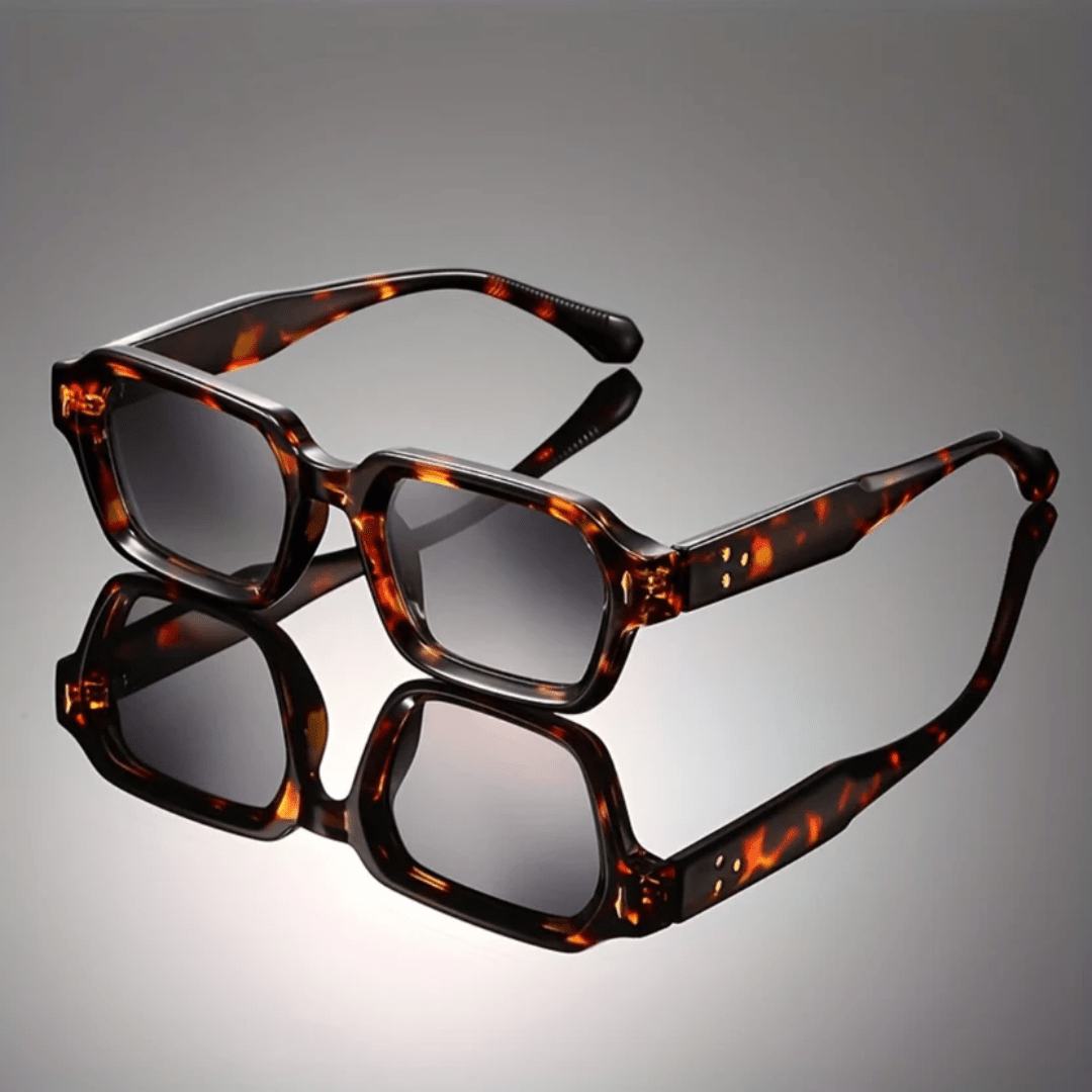 Bryson Retro Block Shades - Leopard - 