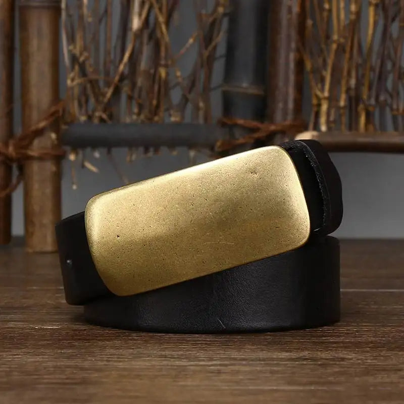 Harrison Forged Brass Leather Belt