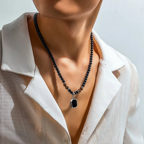 CagedTiger Onyx Necklace - 
