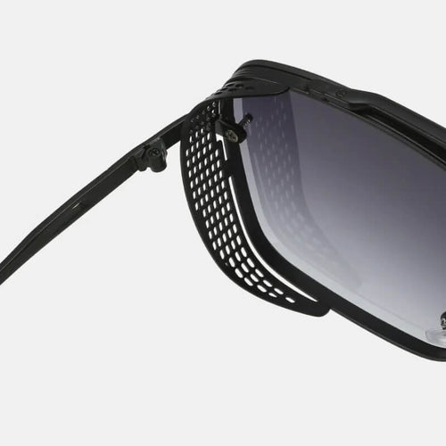 Clark Retro Sunglasses - Gold Frame / Turquoise Lenses - 