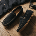 Clifton Suede Leather Loafer - Black - 5.5