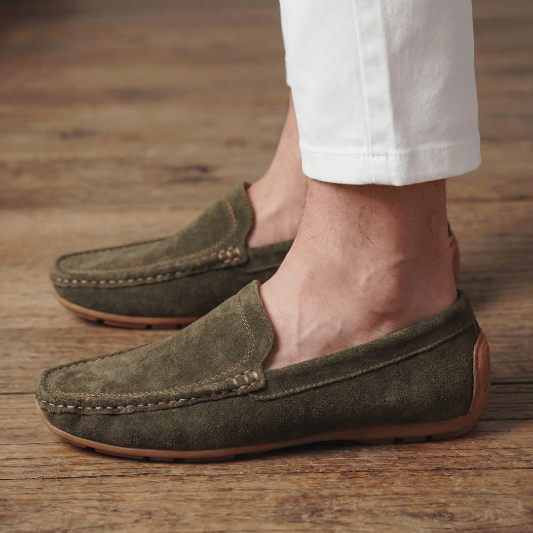 Clifton Suede Leather Loafer - Spruce - 5.5