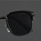 Dalton Browline Shades - Black Gunmetal / Black Lenses - 