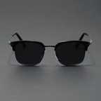 Dalton Browline Shades - Black Gunmetal / Black Lenses - 