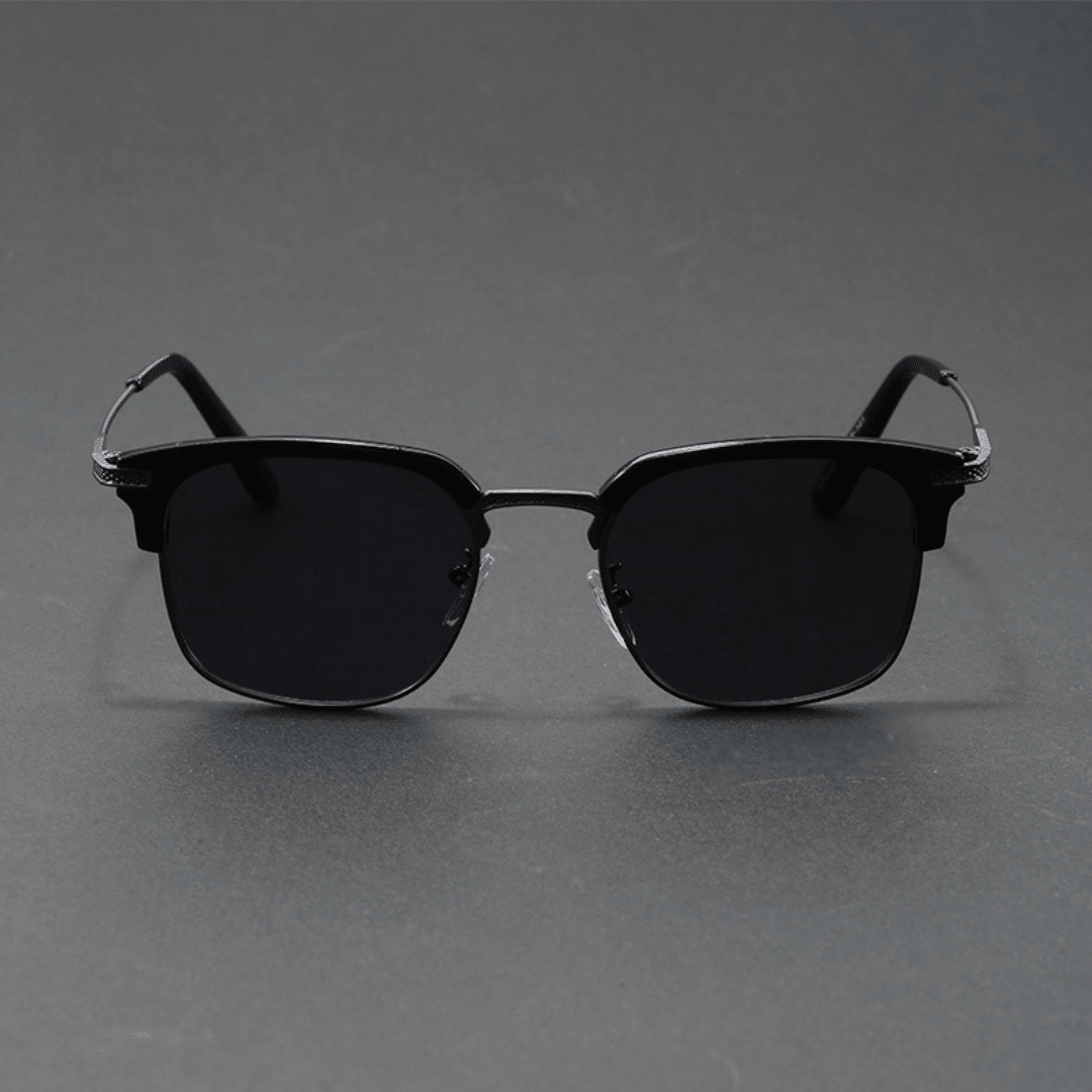 Dalton Browline Shades - Black Gunmetal / Black Lenses - 