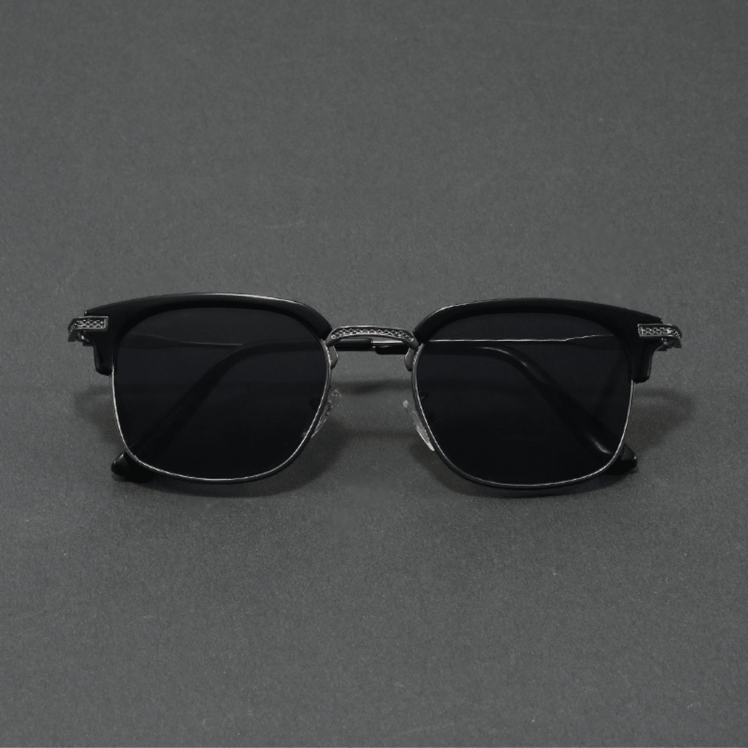 Dalton Browline Shades - Black Gunmetal / Black Lenses - 