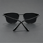 Dalton Browline Shades - Black Gunmetal / Black Lenses - 