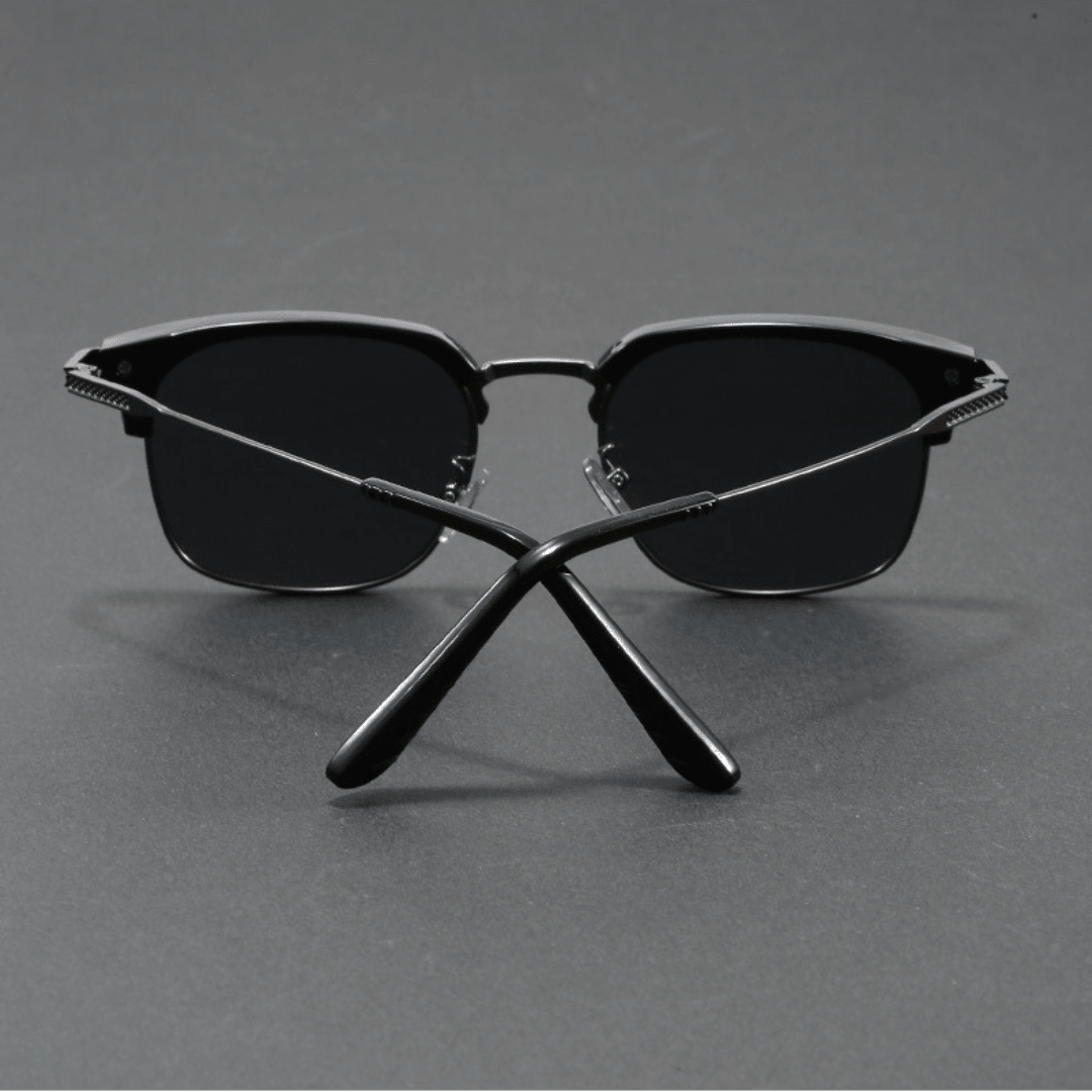 Dalton Browline Shades - Black Gunmetal / Black Lenses - 