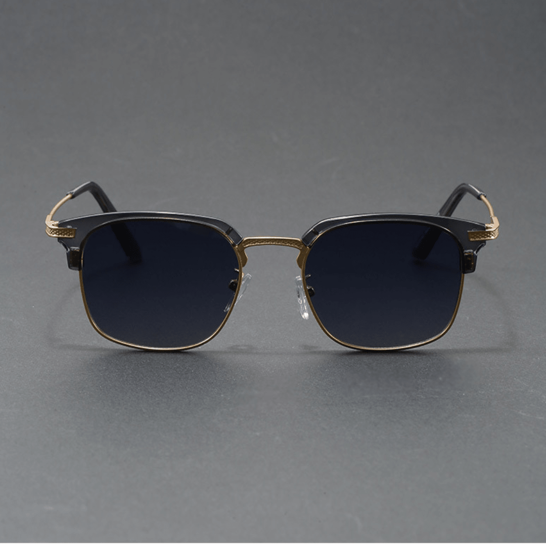 Dalton Browline Shades - Blue & Gold / Smoke Lenses - 