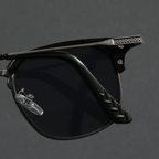 Dalton Browline Shades - Black Gunmetal / Black Lenses - 