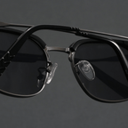 Dalton Browline Shades - Black Gunmetal / Black Lenses - 