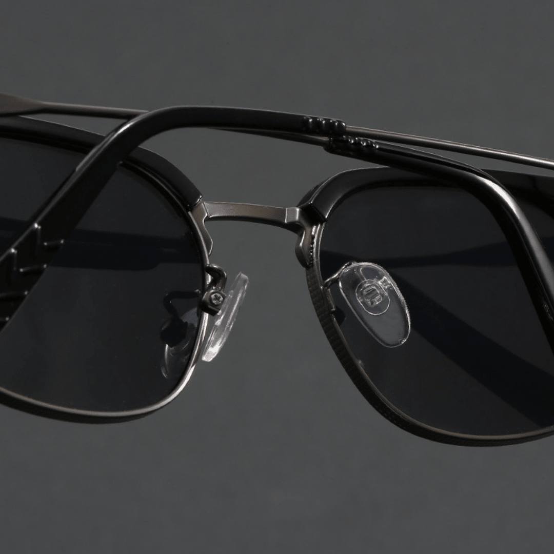 Dalton Browline Shades - Black Gunmetal / Black Lenses - 
