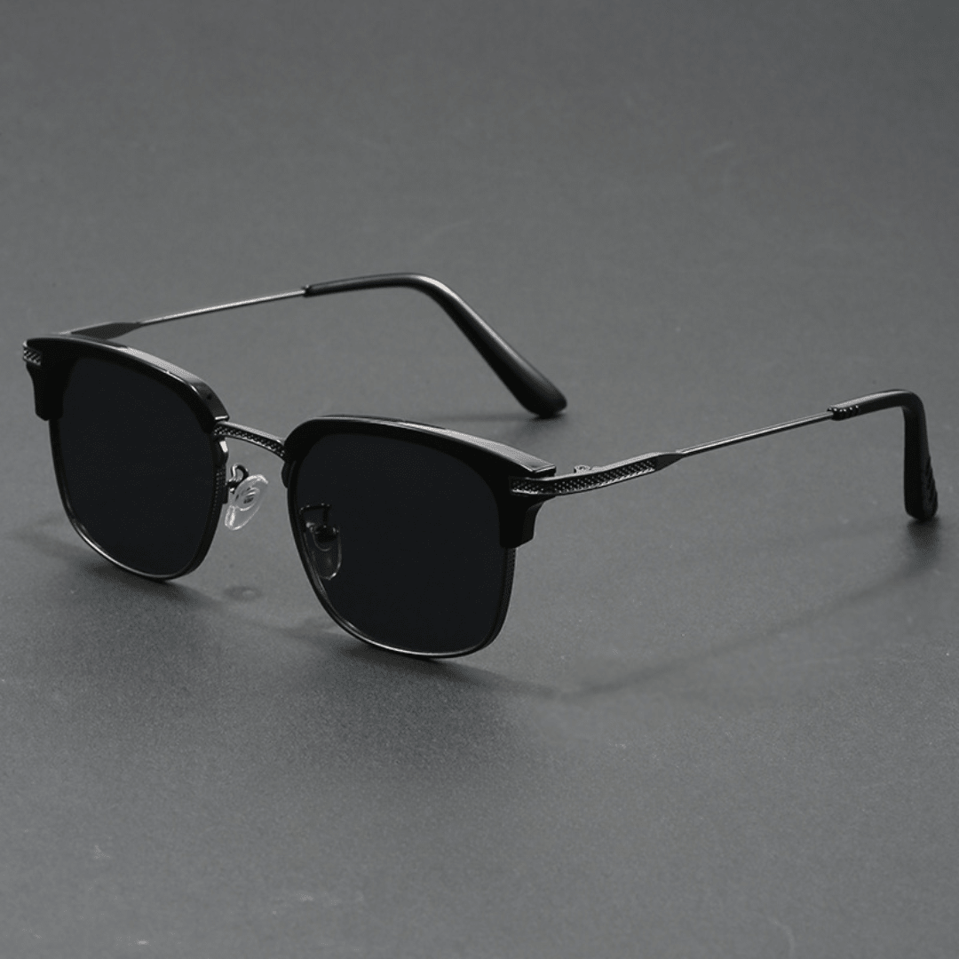 Dalton Browline Shades - Black Gunmetal / Black Lenses - 