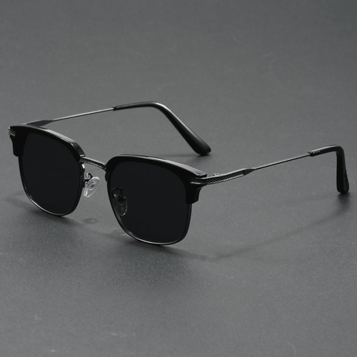 Dalton Browline Shades - Black Gunmetal / Black Lenses - 