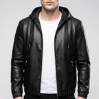 Declan Signature Leather Jacket - Black - XS